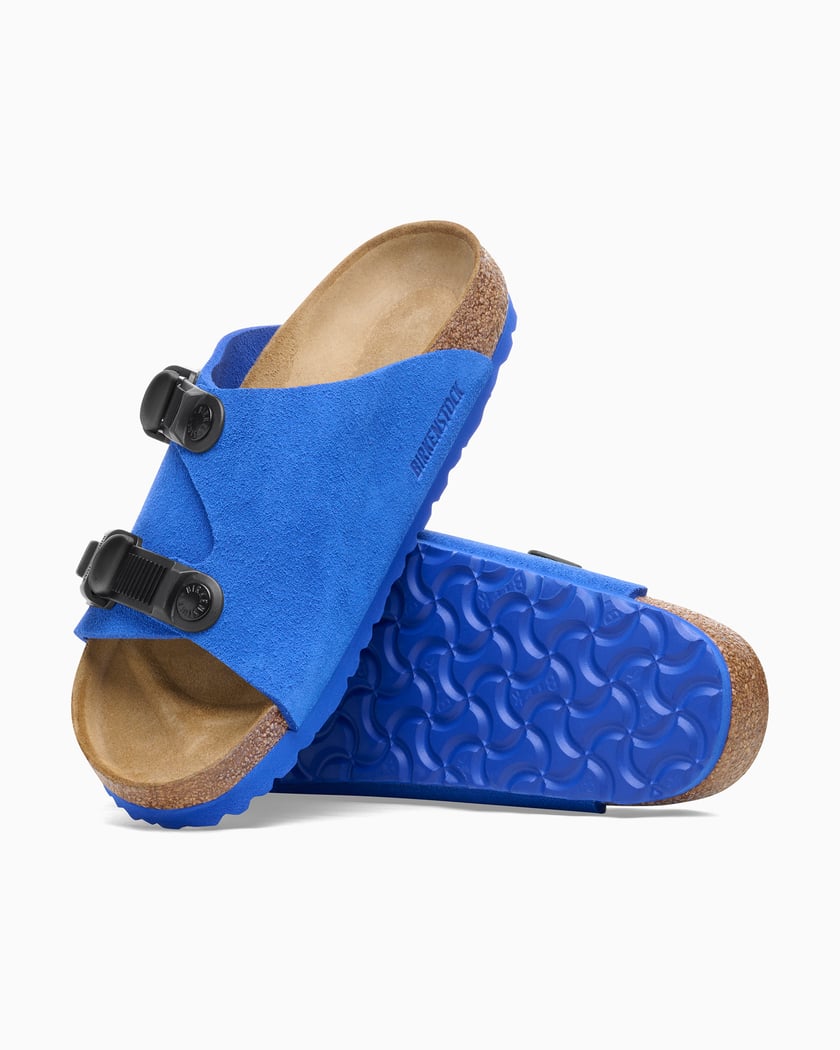 BIRKENSTOCK Zurich Tech Suede Leather Narrow Blau 1026816 FOOTDISTRICT