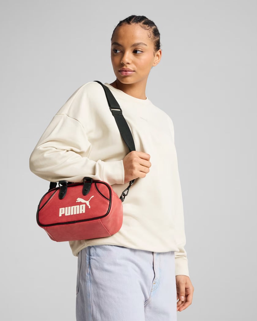 バッグ y2k puma small leather boston bag y2k puma small leather boston bag