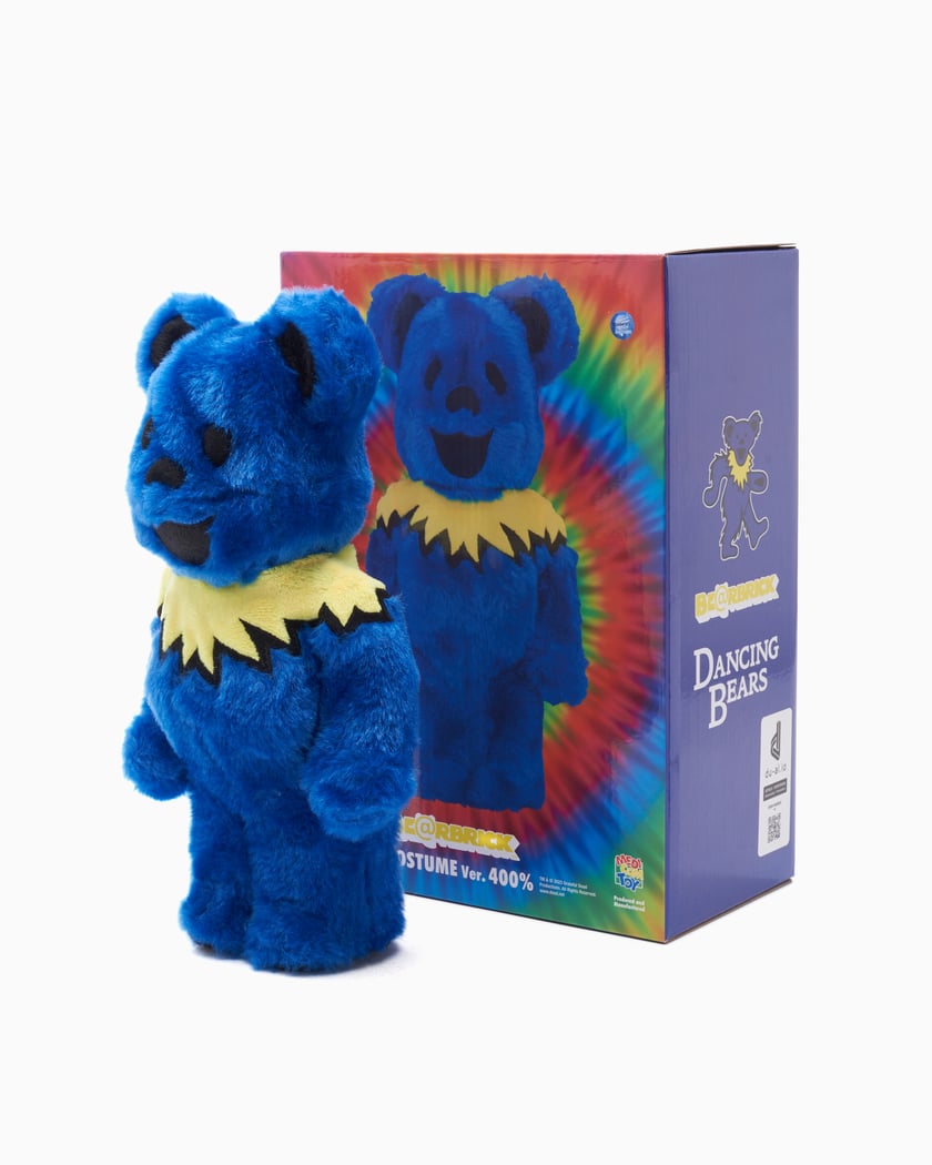 Medicom Toy x Grateful Dead Be@rbrick Dancing Bears Costume 400% Blue  400DANCEBLUE-ASS | FOOTDISTRICT