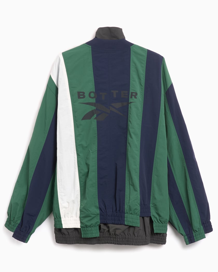 Reebok x Botter Men s Paneled Track Jacket Green RMBD00MC99FAB0014652 FOOTDISTRICT