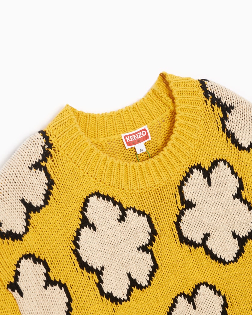 Kenzo BOKE FLOWER Men s Sweater Yellow FD55PU3563CI 40 FOOTDISTRICT