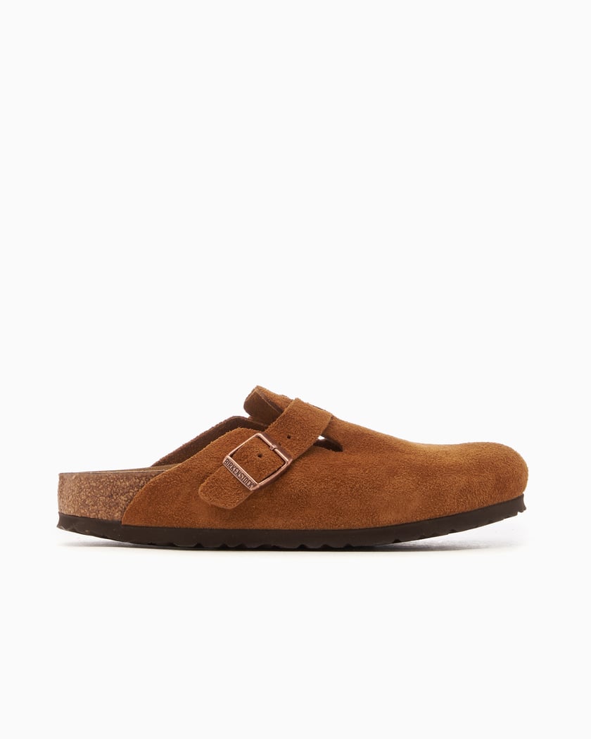 Birkenstock boston brown suede sales