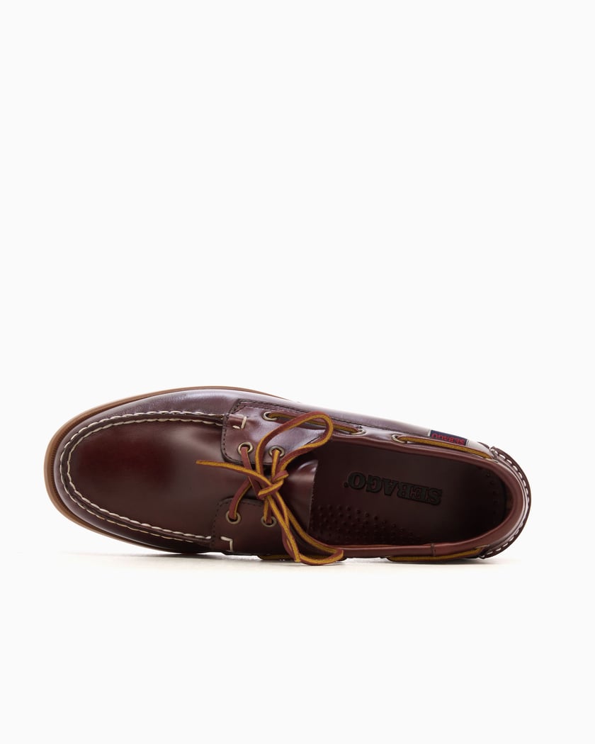靴 Shinzone SEBAGO DOCKSIDES PORTLAND WAXED Portland Waxed - Brown & Dark Ocra – Sebago-USA