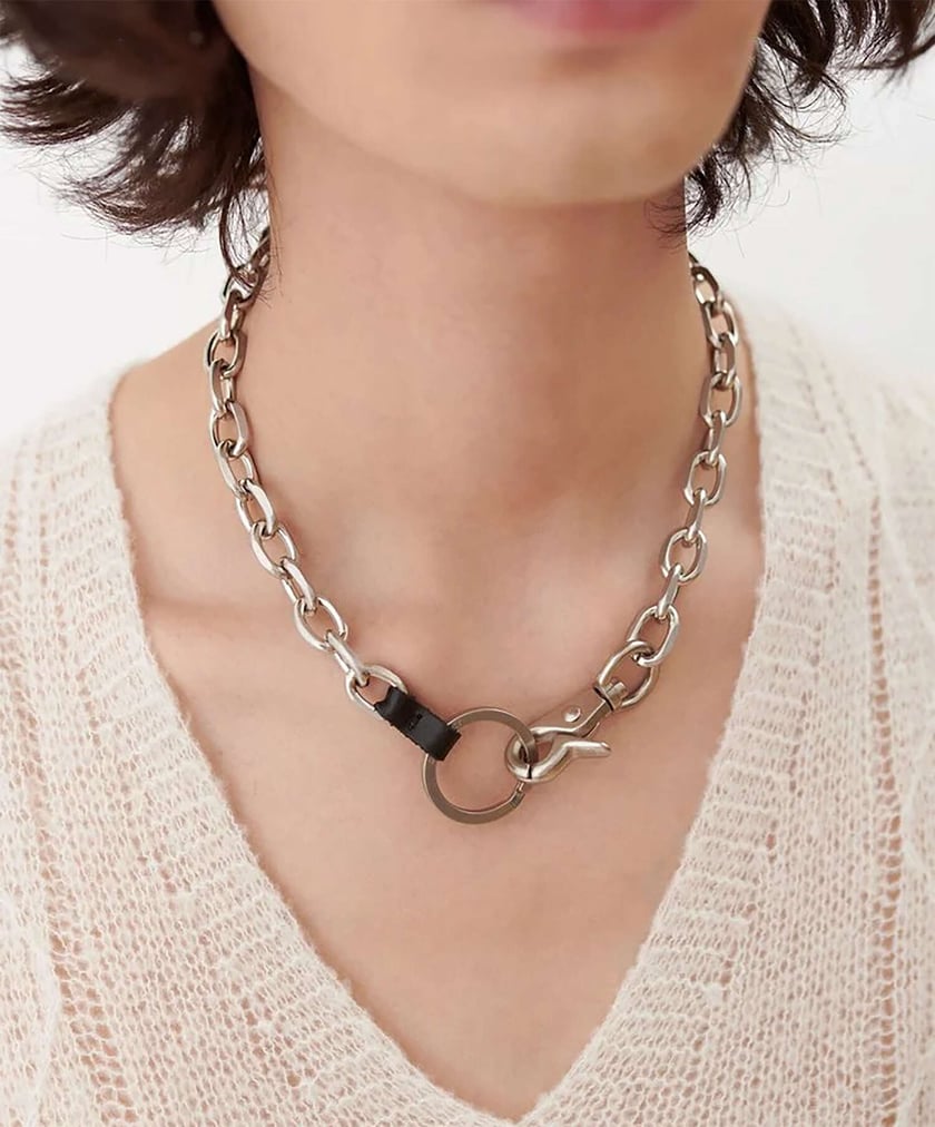 Our Legacy Ladon Unisex Necklace Silver colored OB2198LM