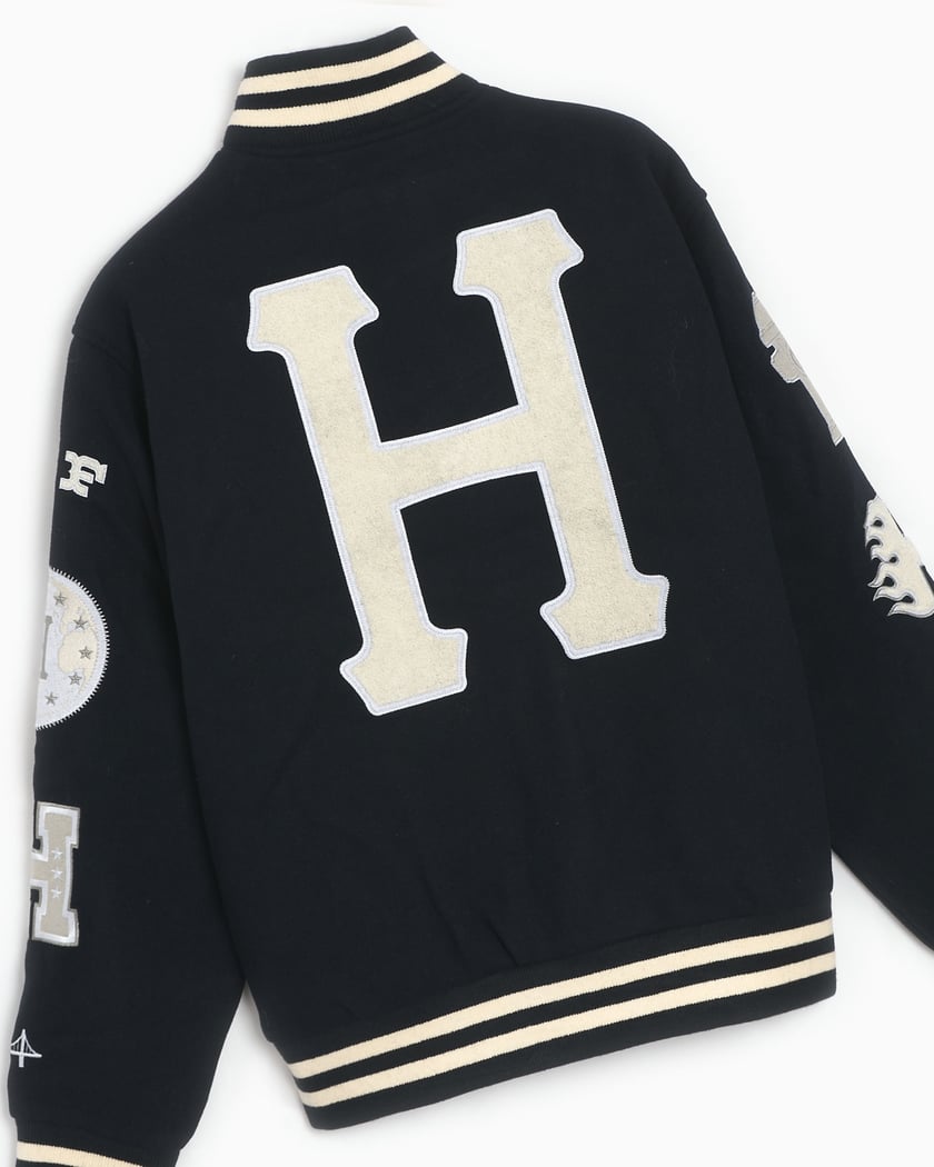 HUF 20 Year Classic H Men s Varsity Jacket Bleu JK00368 NAVY