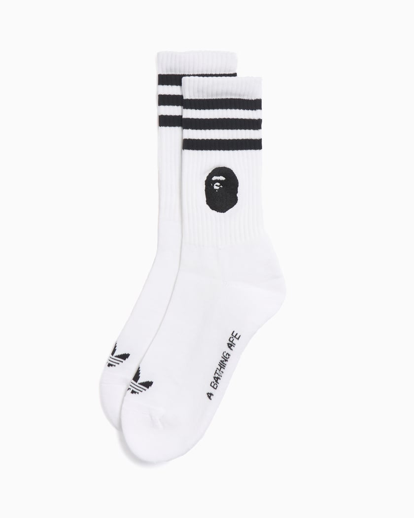 X BAPE adidas Originals x BAPE Socks Unisex Socks White JN7124