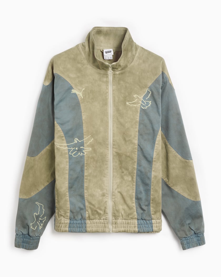 Puma x KidSuper Men s Track Jacket Beige 624075 94 FOOTDISTRICT
