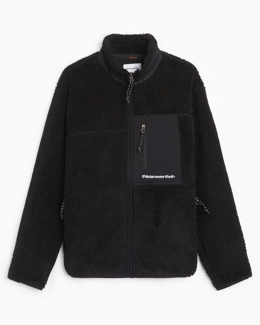 thisisneverthat SP Men s Sherpa Fleece Jacket Noir TN243BOWHS01 BLK FOOTDISTRICT