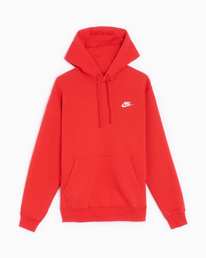 Nike Sportswear Club Fleece Unisex Hoodie Red BV2654 657 FOOTDISTRICT