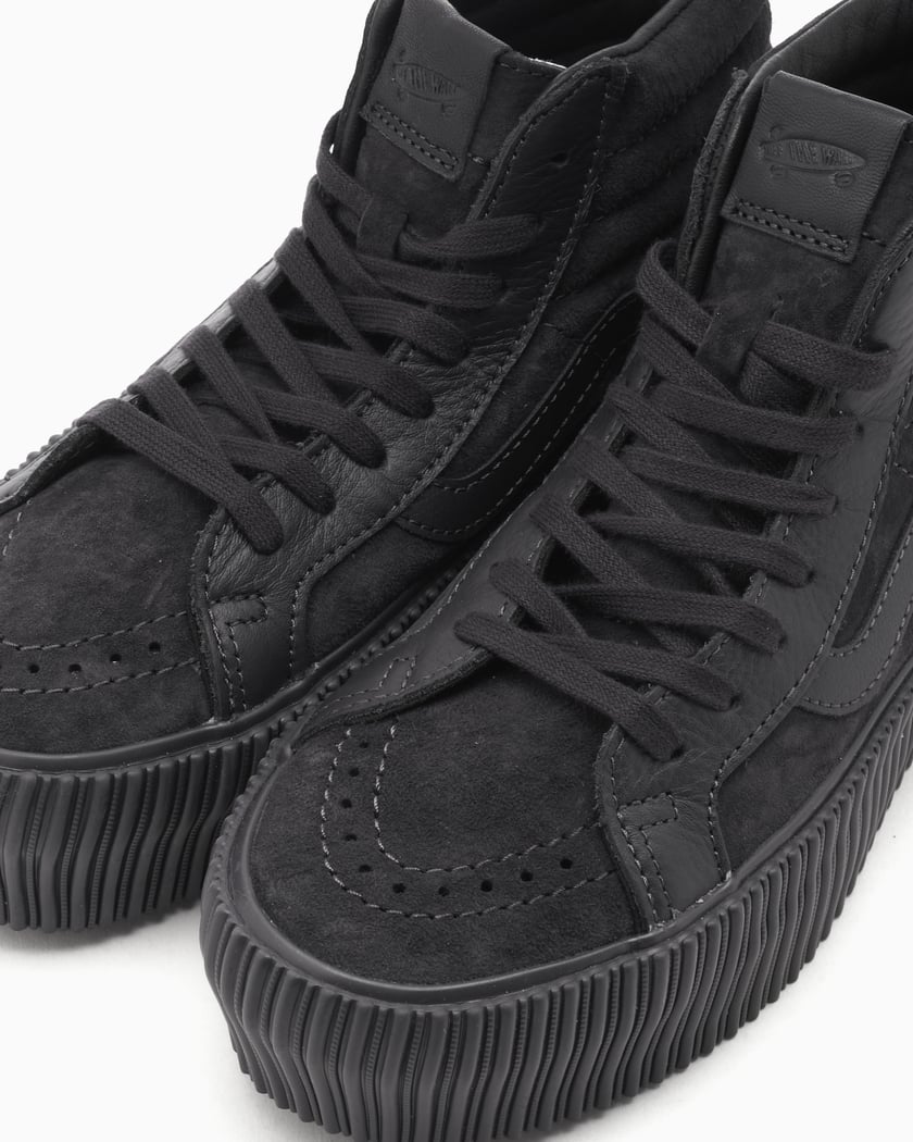 All black high top platform vans clearance