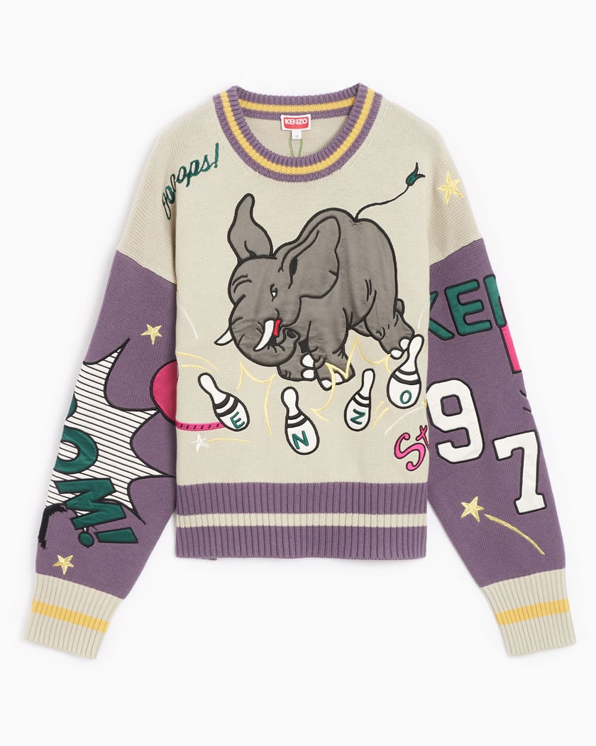 Kenzo Bowling Elephant Men s Sweater Multi FD55PU3623CM 66