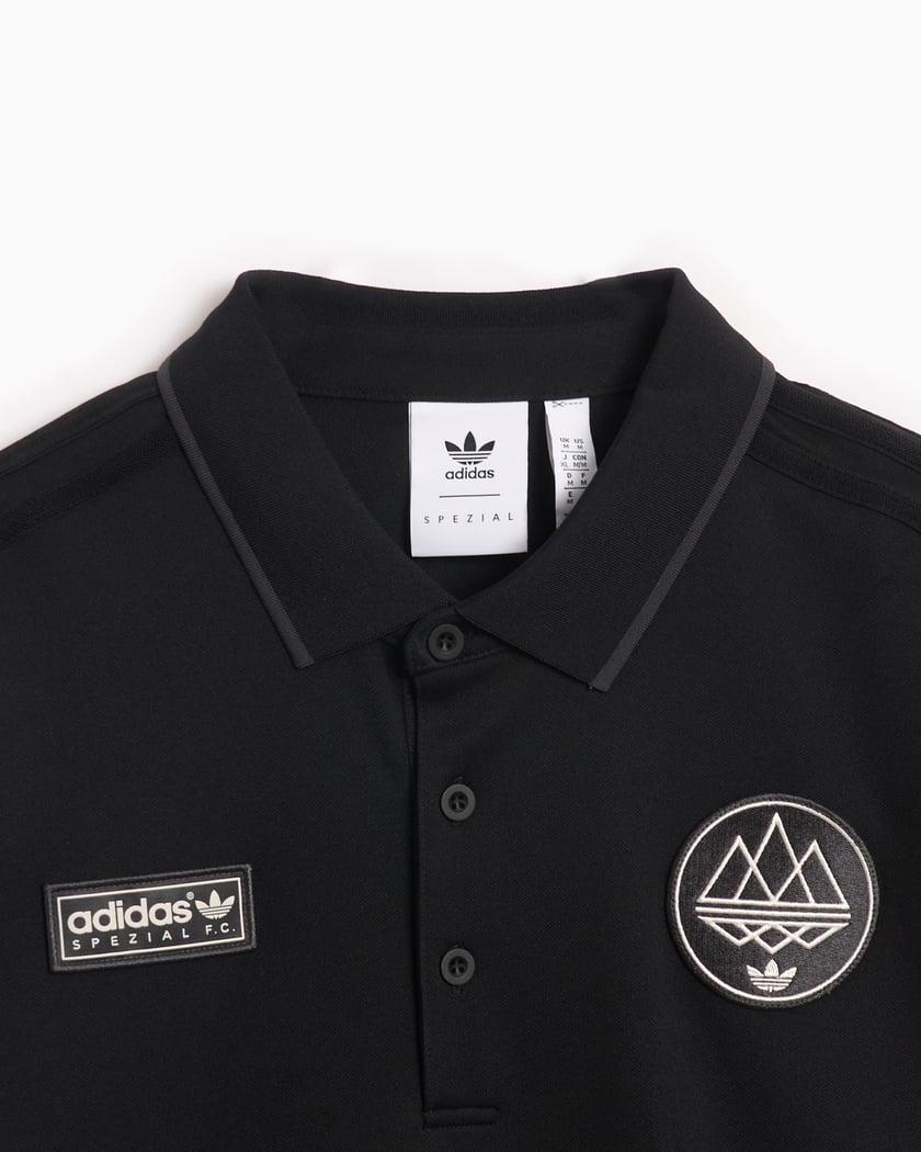 adidas Originals Spezial FC Men s Long Sleeve Polo Black JE6081 FOOTDISTRICT