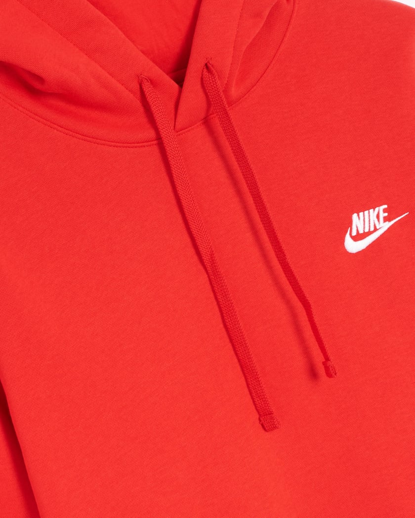 men's nike sportswear club fleece pullover hoodie red