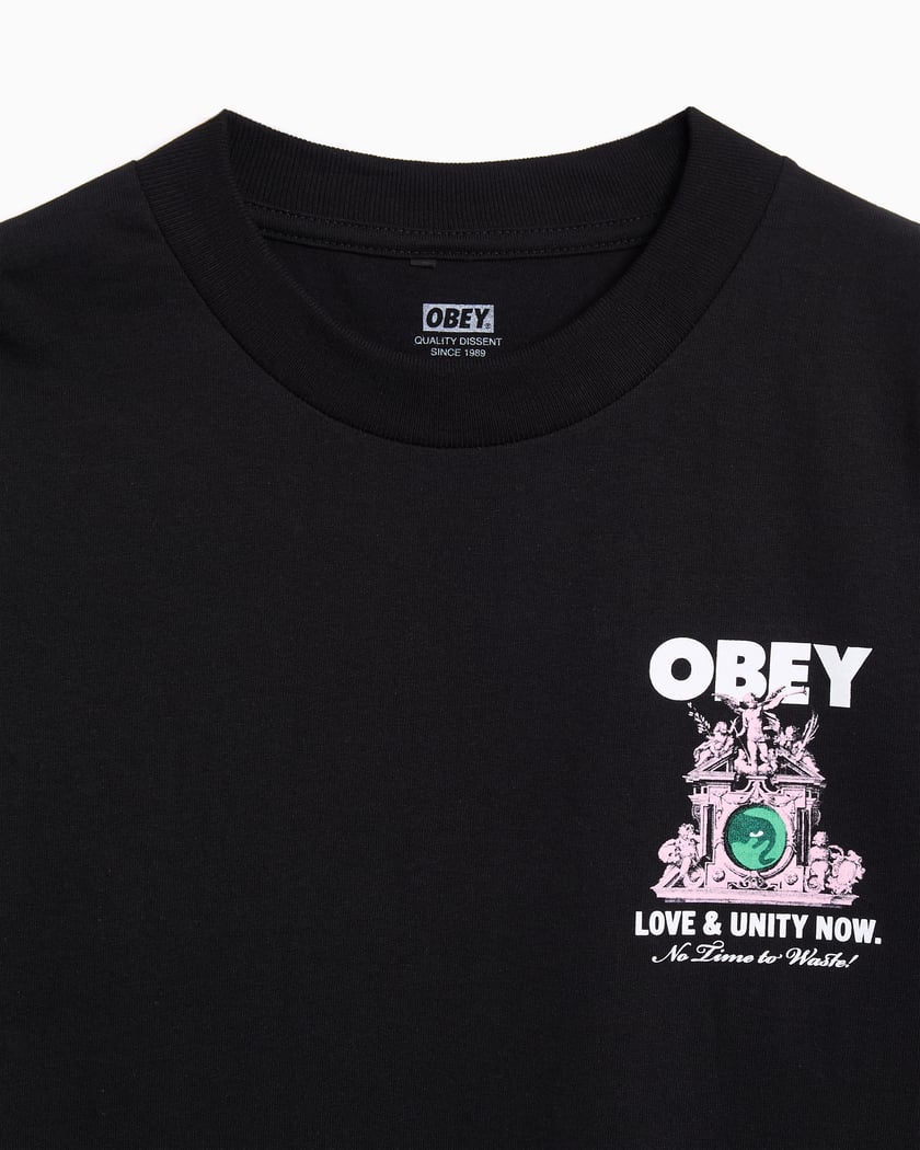 OBEY Clothing Love & Unity Now Relaxed Men's T-Shirt Black