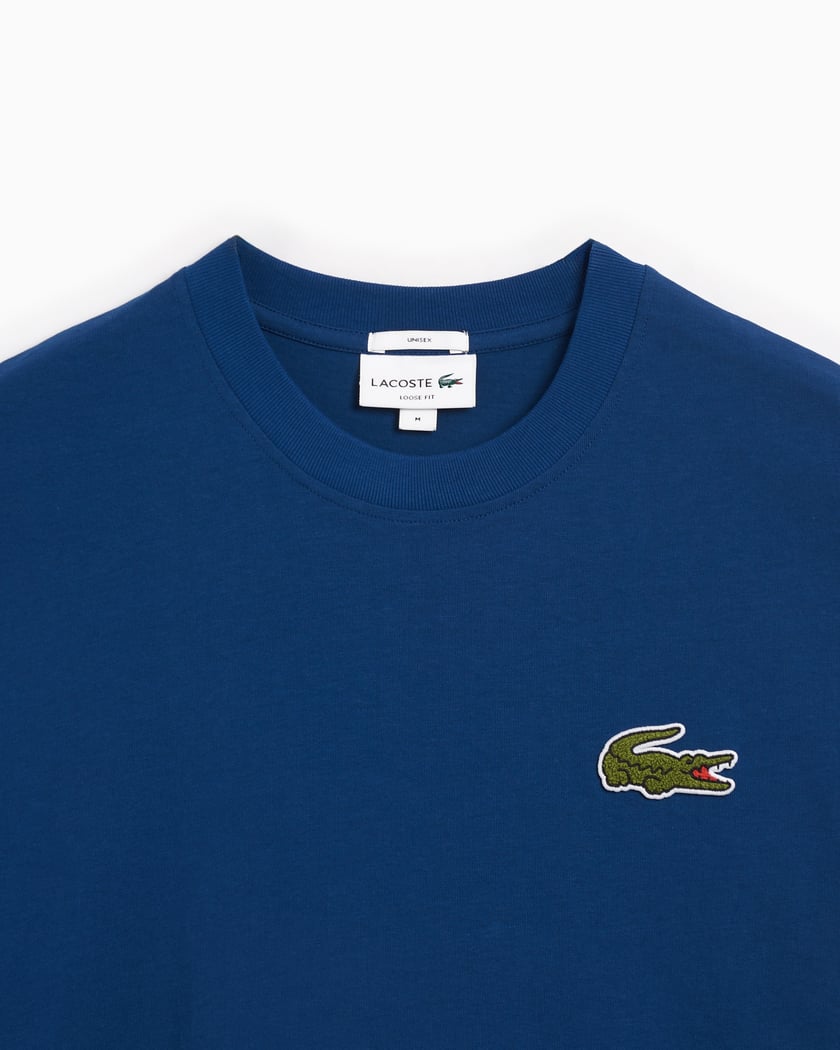 Lacoste Logo Unisex T Shirt Blue TH2745 00 HBM FOOTDISTRICT