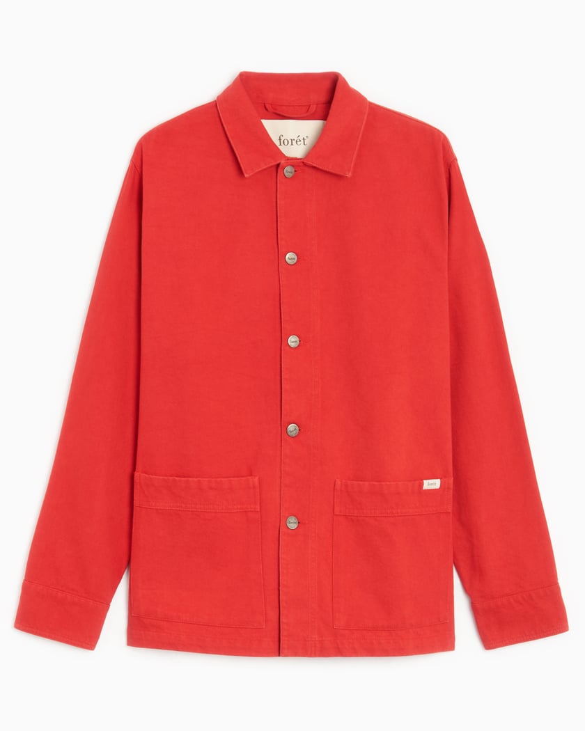 【アウトレット☆送料無料】 Club Angler forét Men's F2017-AGARIRED Red Overshirt ジャケット・アウター