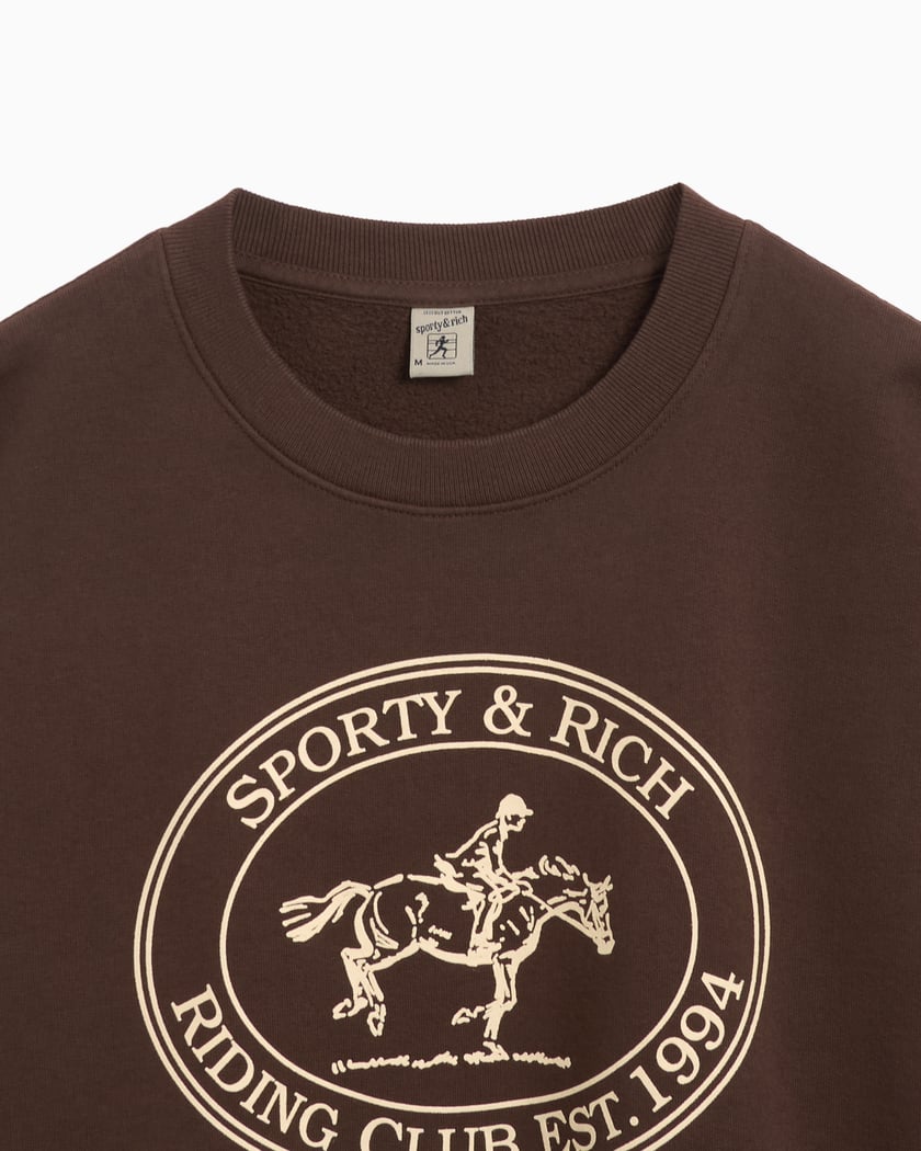 【SALE／55%OFF】 & Sporty Rich Brown Sweatshirt Unisex Club Riding トップス