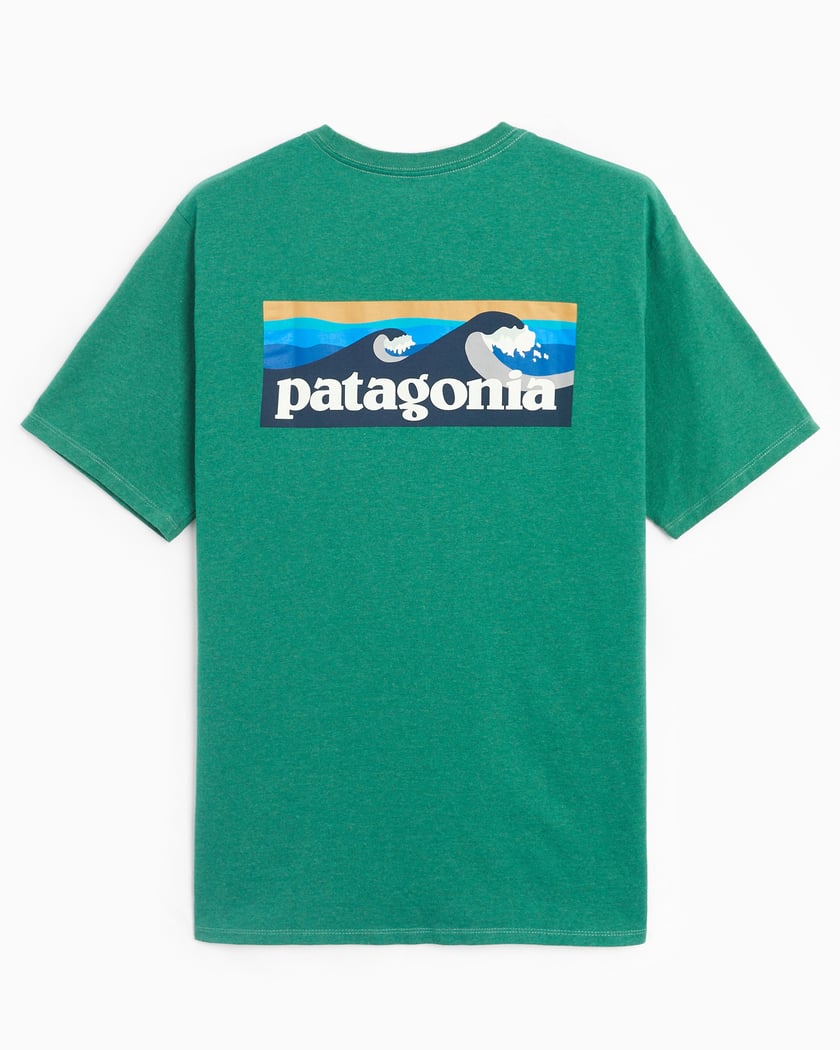 Patagonia Boardshort Logo Pocket Responsibili Tee Men s T Shirt Green 37655 GTRN FOOTDISTRICT