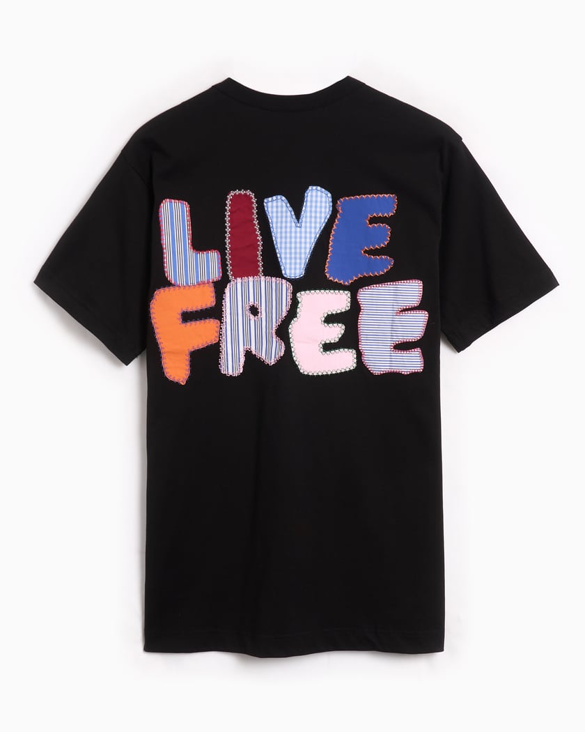 Comme Des Garçons Shirt Live Free Men's Knit T- Shirt Men's T