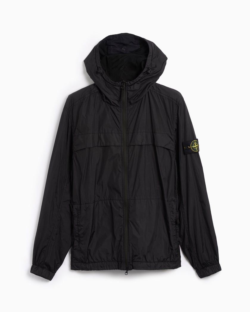 Stone Island Men s Windbreaker Hooded Jacket Black 801540922 V0029 FOOTDISTRICT