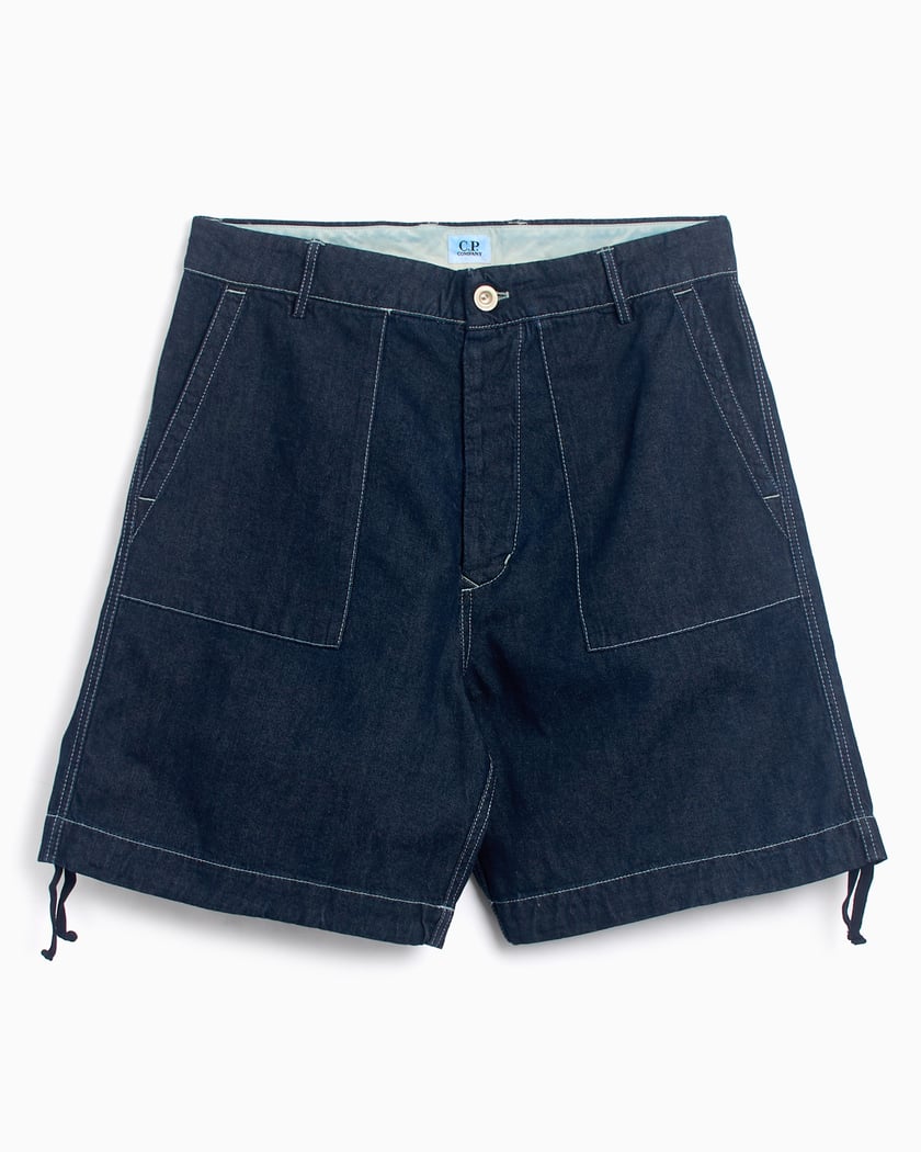 【BAON】[unisex] Non-fade Snap Button Patch Bermuda Denim Pt Frayed Jeans Biker Style Denim Women's Bermuda Shorts 00/24