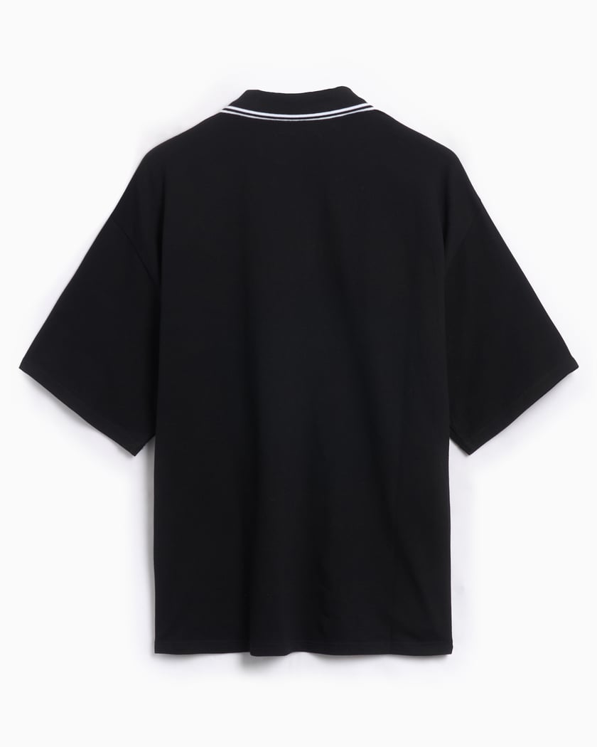 Pleasures PN Men's Boxy Polo Black P24F049-BLACK | FOOTDISTRICT