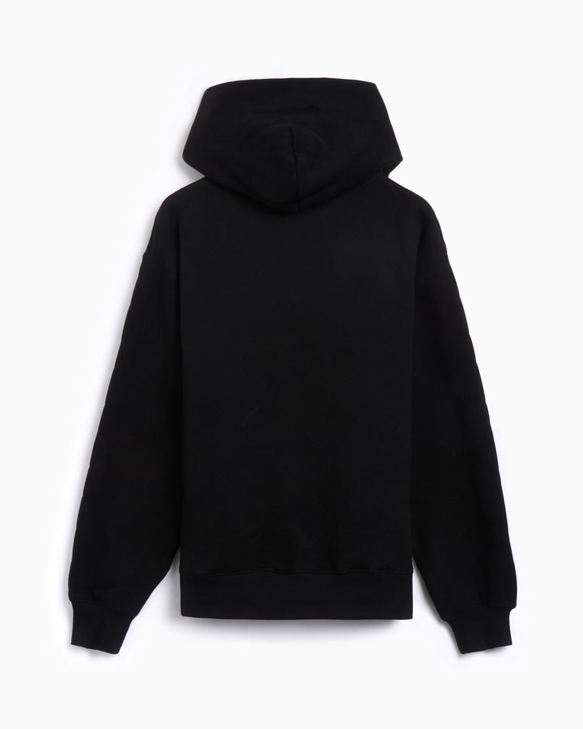 Pleasures Wave Quilted Relaxed Men's Hoodie Black P24W007