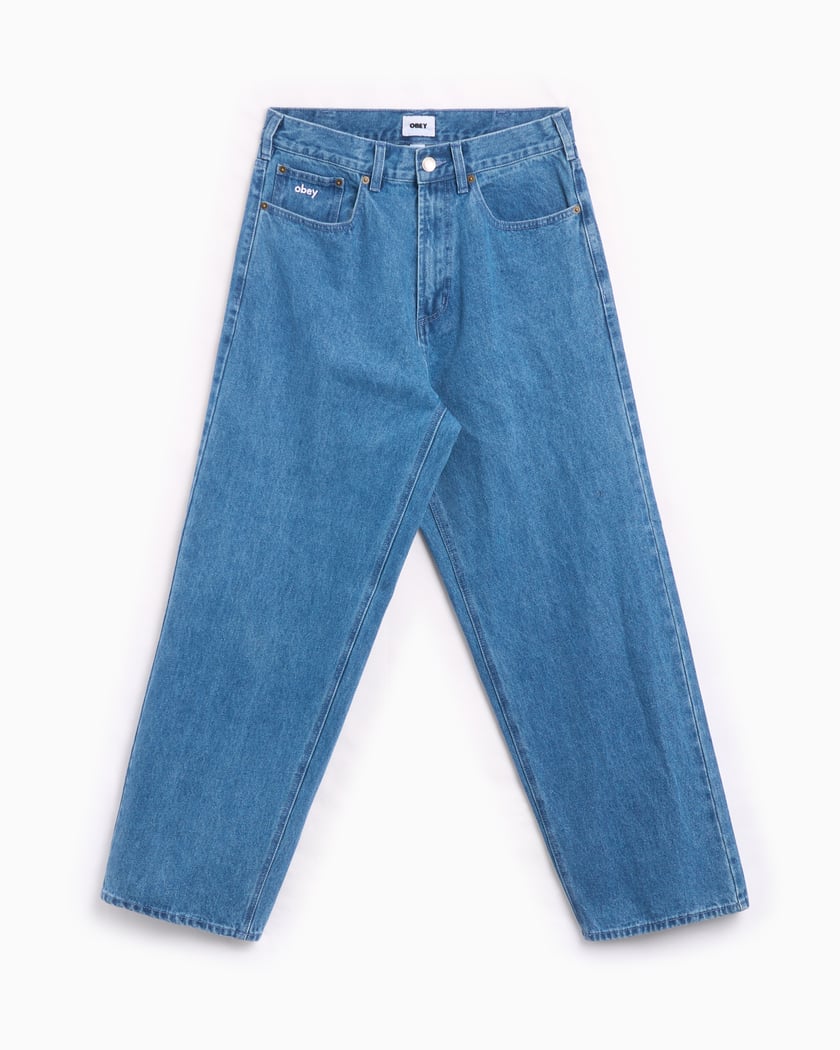 OBEY Clothing Bigwig Men's Baggy Denim Pants Blue 142010087