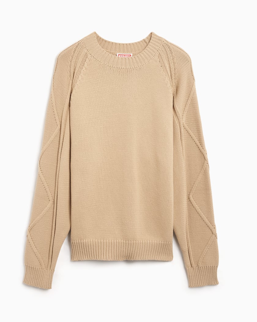 Kenzo Men's Cable Sweater Men's Sweater Beige FE65PU4813CF-11
