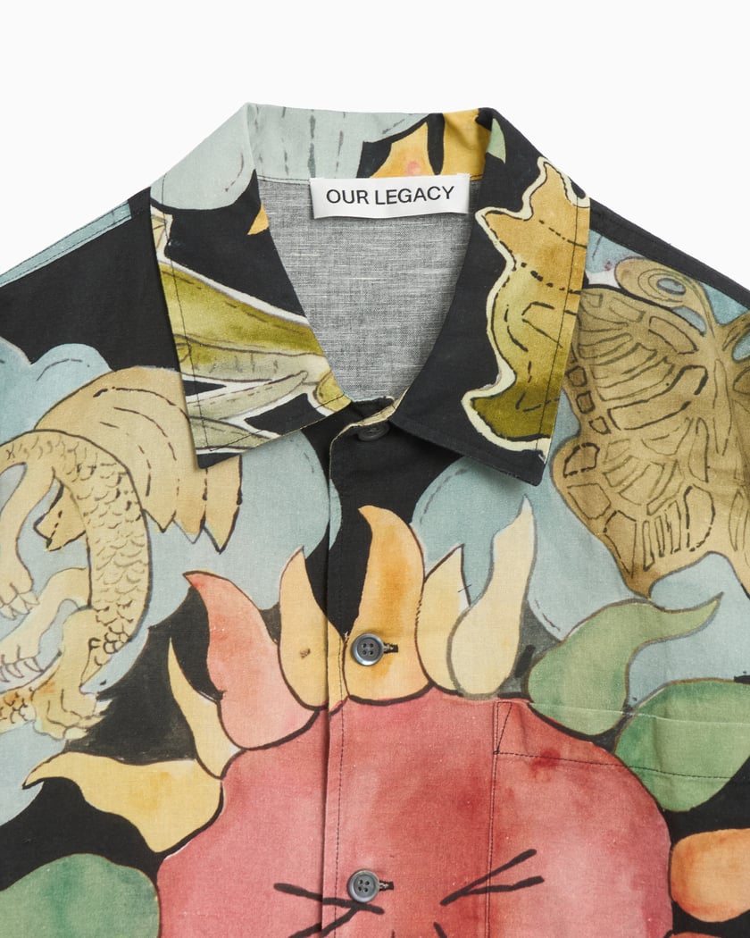 Our Legacy Men's Box Short Sleeve Shirt Black, Multi