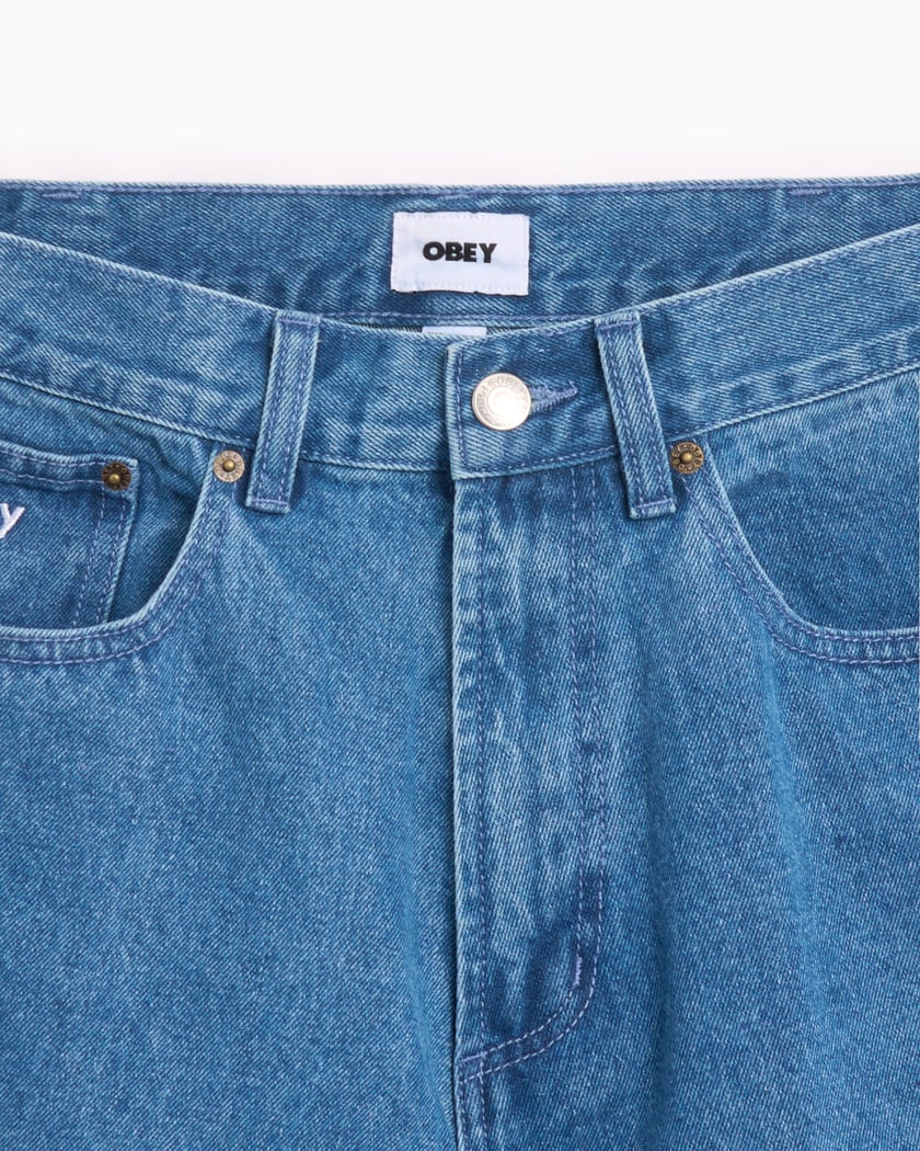 OBEY Clothing Bigwig Men's Baggy Denim Pants Blue 142010087