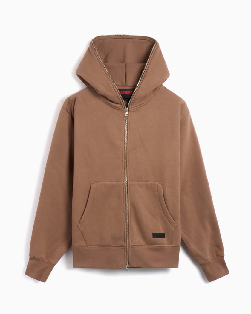 Pleasures Dragon Zip Men's Hoodie Men's Zip-Up Sweatshirt Brown