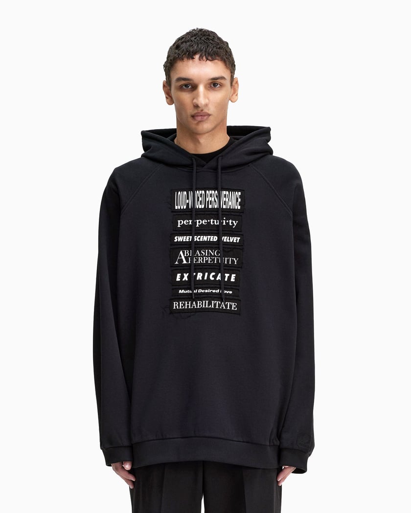 Fred Perry x Raf Simons Printed Patch Men s Hoodie