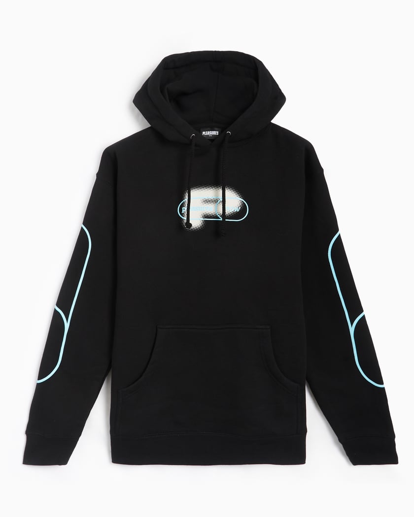 Pleasures Pixel P Men s Hoodie Black P24F100 BLACK FOOTDISTRICT