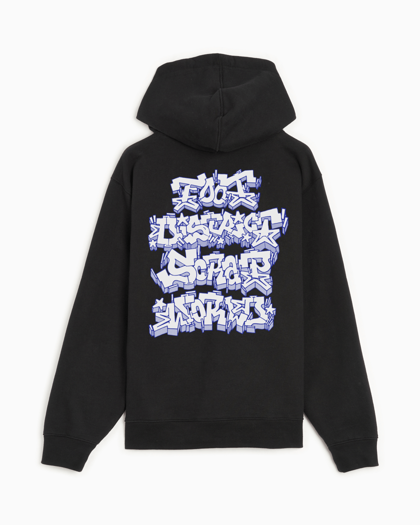 FOOTDISTRICT x ScrapWorld Logo Unisex Hoodie Black FDSWHLOGO FOOTDISTRICT x ScrapWorld Logo Unisex Hoodie Black FDSWHLOGO