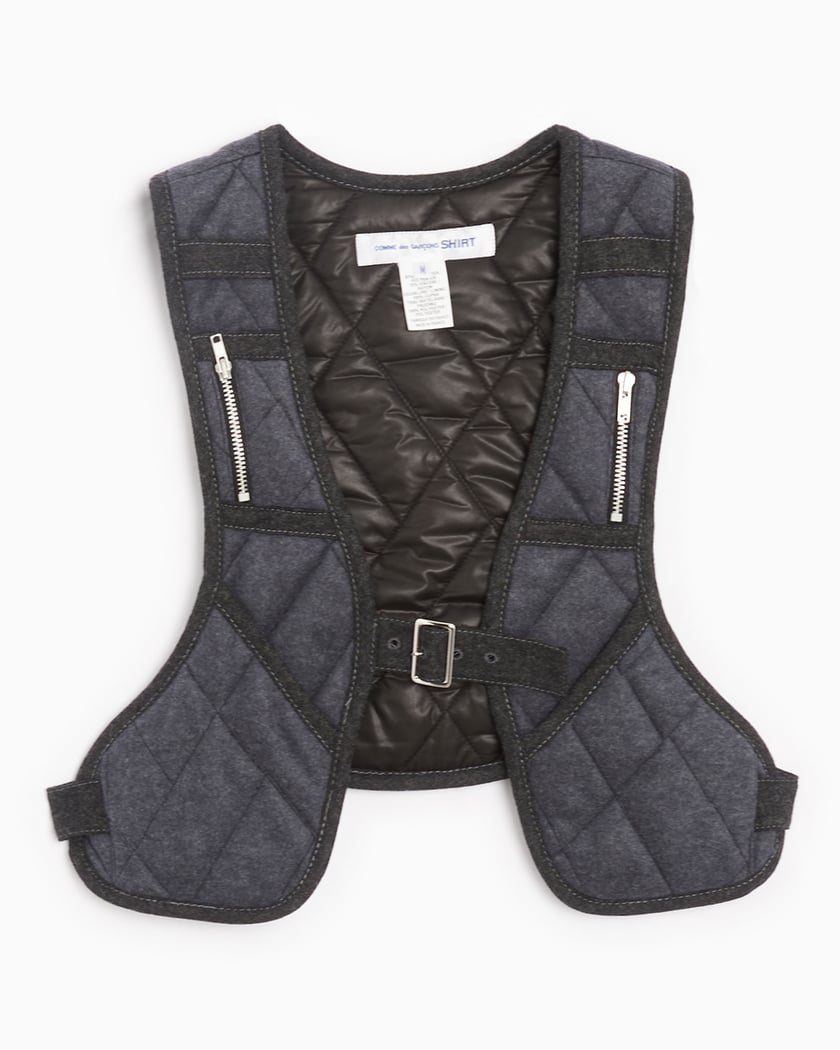 Comme Des Garçons Shirt Men's Woven Vest Blue FJ-V002-W22-1