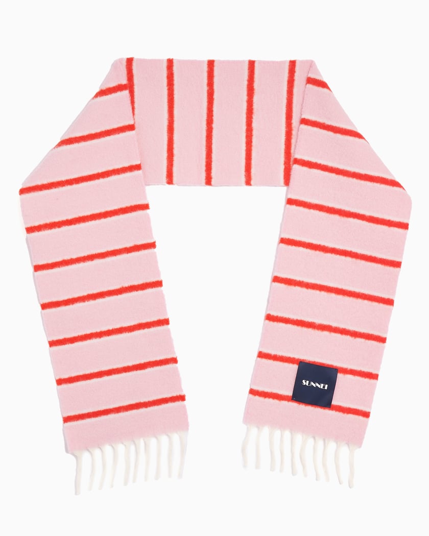スカーフ SUNNEI Woman Scarf Pink ACCXSAC009 8100 Sunnei Unisex Striped Scarf Pink ACCXSAC009-KNT042-8100
