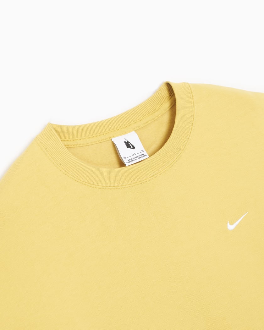 Nike Solo Swoosh Men's Fleece Sweatshirt Yellow DX1361-700 