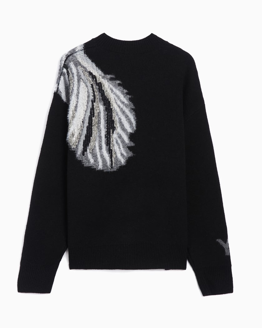 adidas Y 3 Unisex Graphic Knit Sweatshirt Schwarz IW7482 FOOTDISTRICT