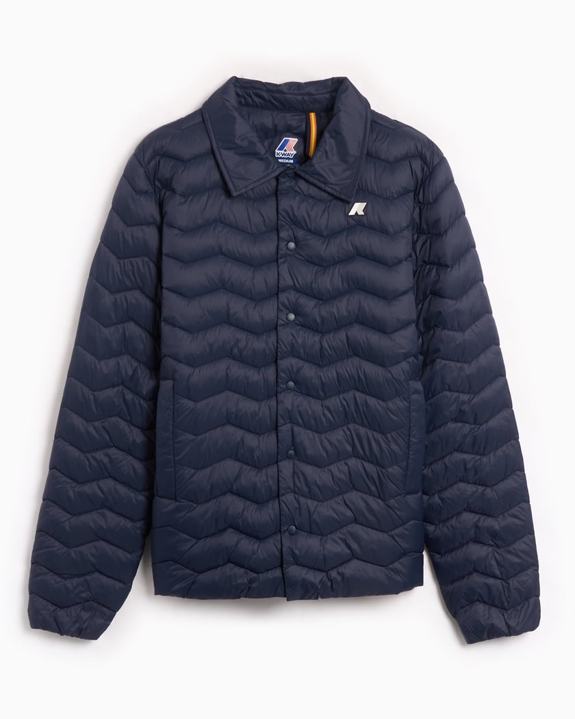 K Way Bruno Men s Quilted Warm Jacket Blue K7124YW K89 FOOTDISTRICT