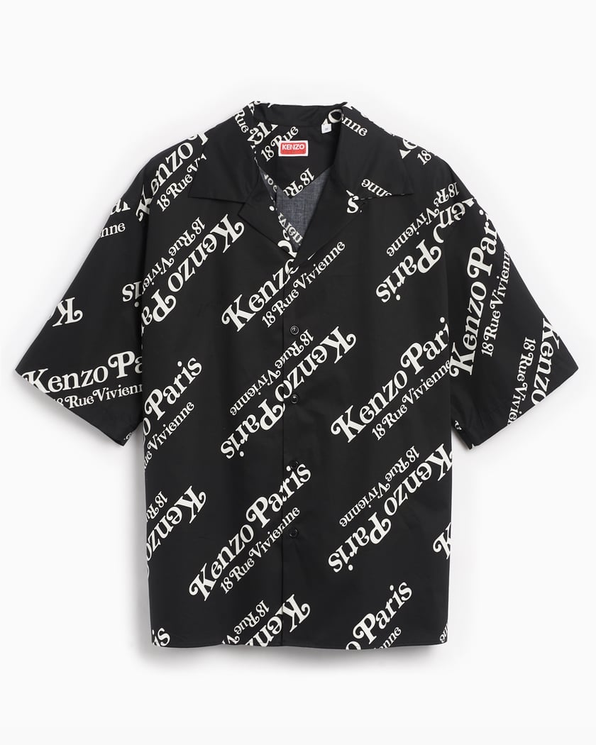 Kenzo Paris Logo Men s T Shirt Noir Blanc FE55TS1844SG 99J