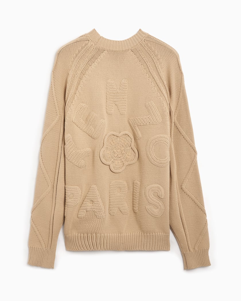 Kenzo Men s Cable Sweater Beige FE65PU4813CF 11 FOOTDISTRICT