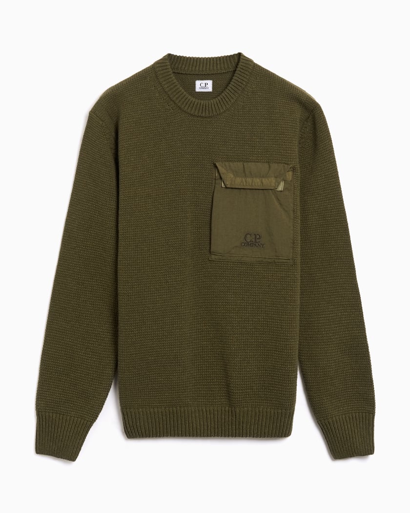 CP Company Men's Sweater Green 19CMKN244A110149M-652