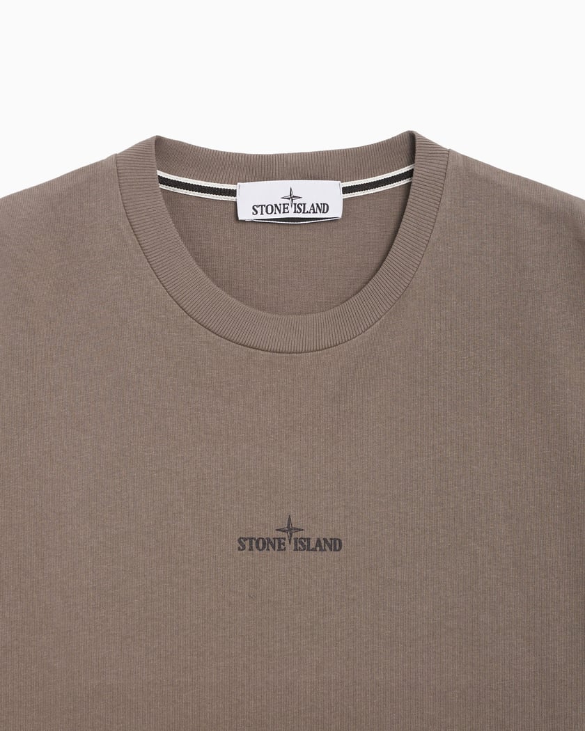 Stone Island Logo Men's T-Shirt Brown 80152RCE6-V0092
