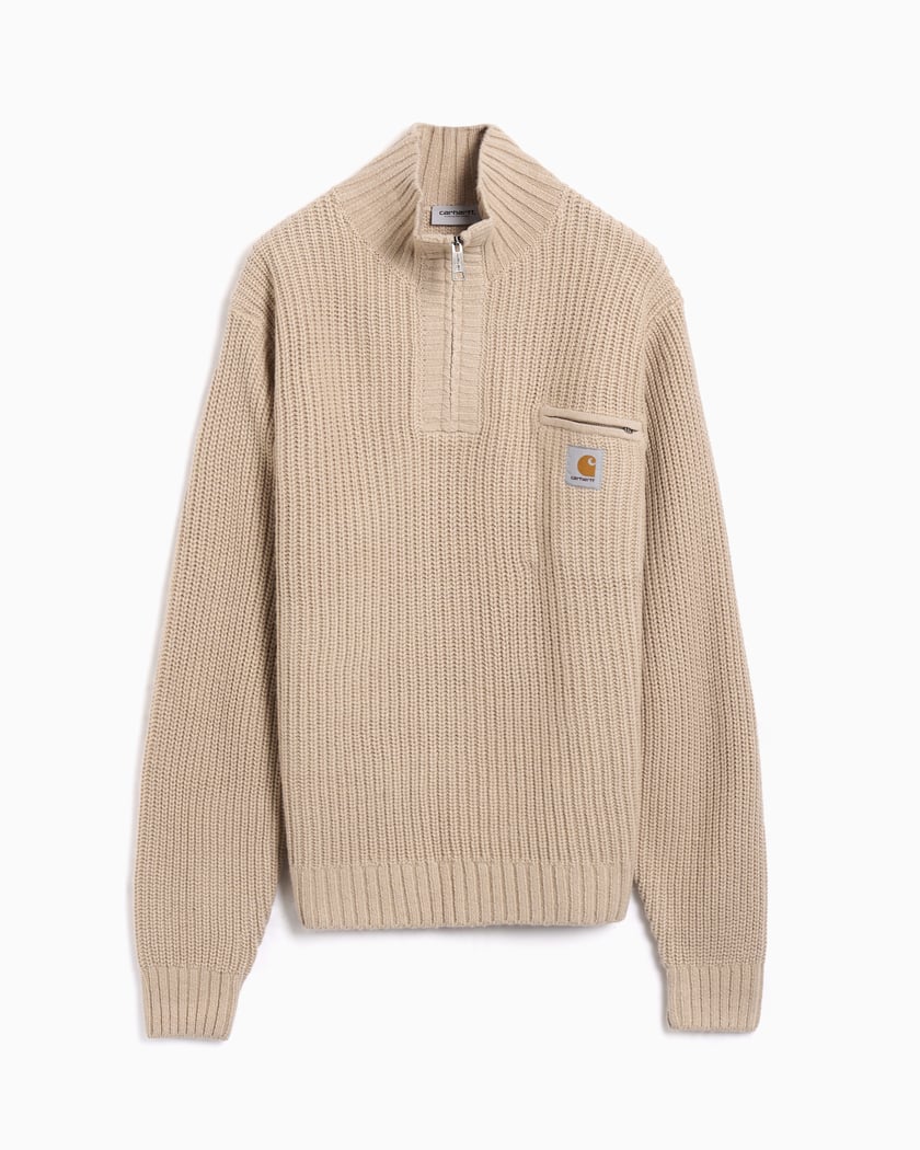 Carhartt WIP Detroit Half Zipper Relaxed Men's Sweater Beige