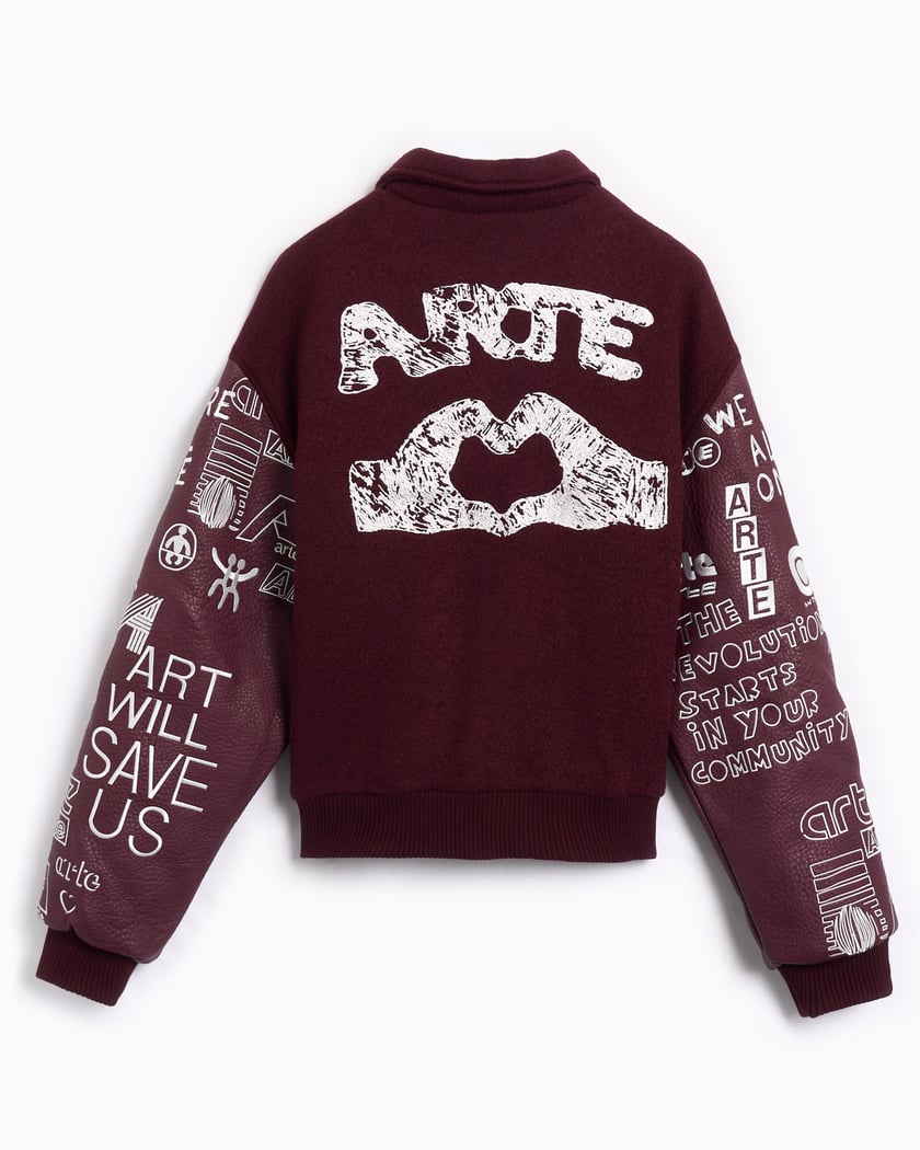 Arte Antwerp Art Saves College met grafisch Varsity Jacket voor