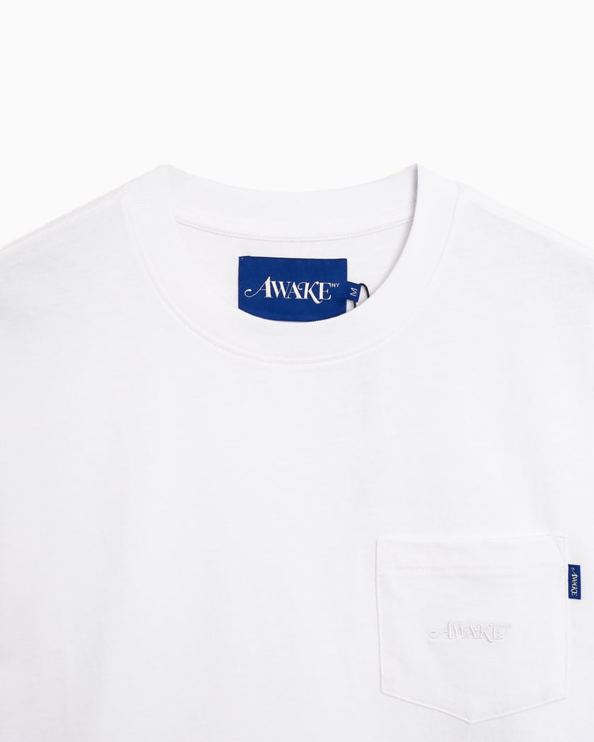 Tシャツ・カットソー AWAKE NY Men T Shirts AWK SP25 TP011CO WH WHITE Awake NY Pocket Men's T-Shirt White AWK-SP25-TP011-WH