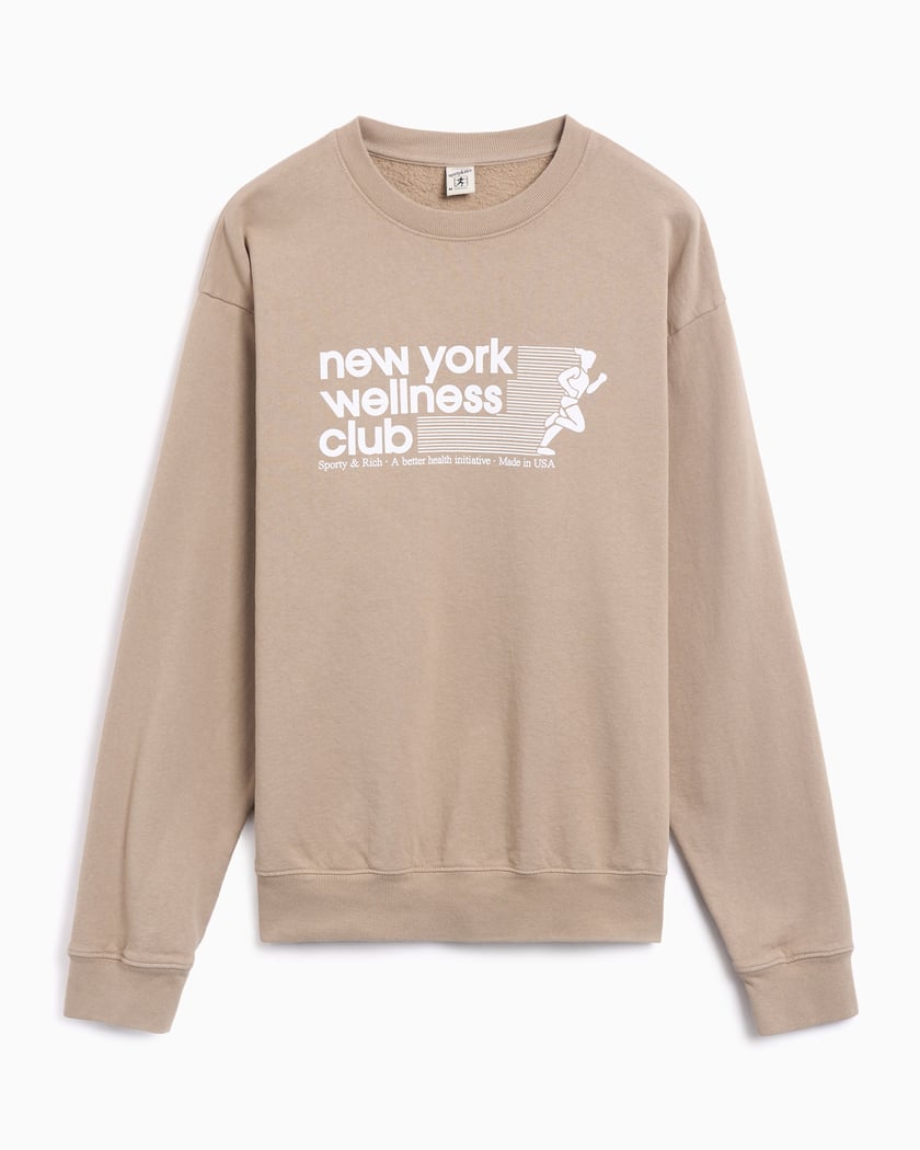 Sporty & Rich USA Wellness Club Oversize Unisex Sweatshirt Sporty & Rich USA Wellness Club Oversize Unisex Sweatshirt