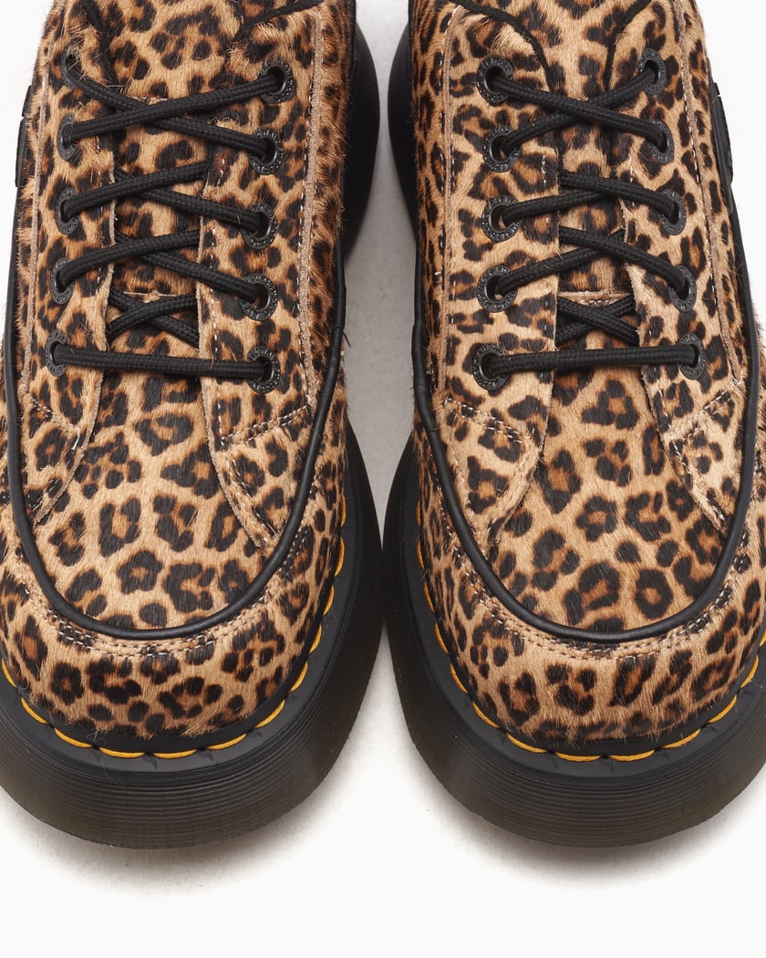 Dr. Martens Women's Smiths 4 Eye Shoe in Leopard in Micro