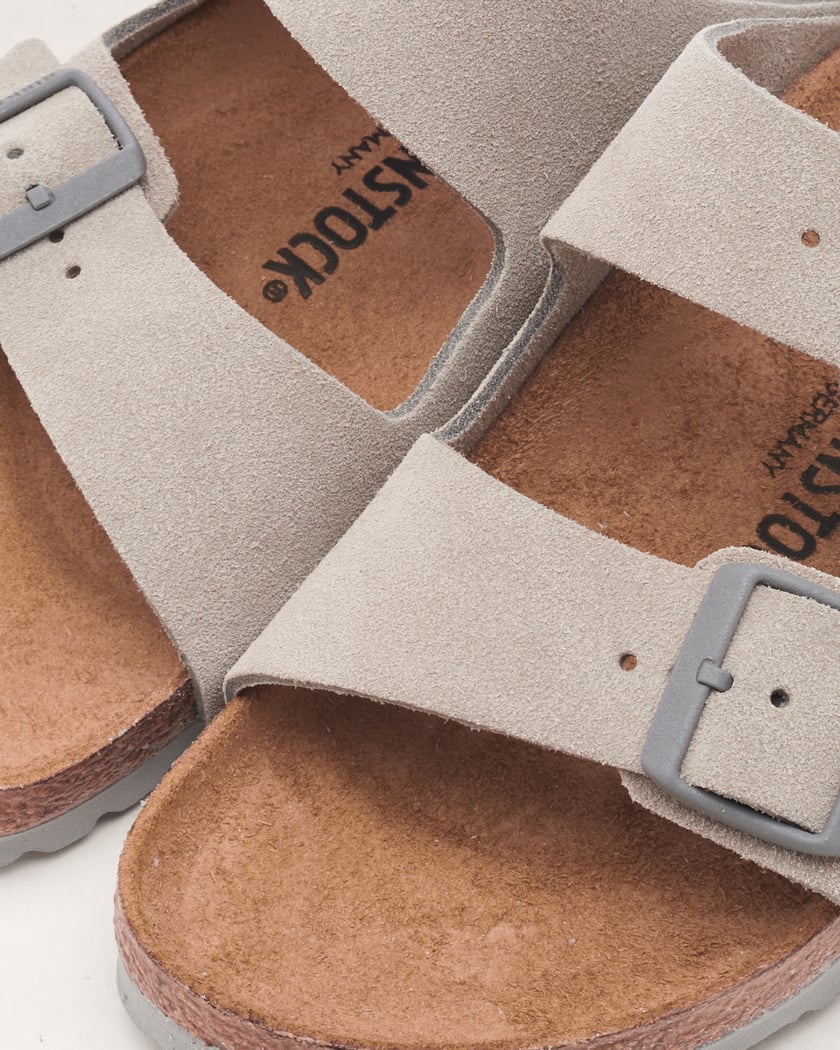 BIRKENSTOCK Arizona Suede Leather Narrow Grau 1027687 FOOTDISTRICT
